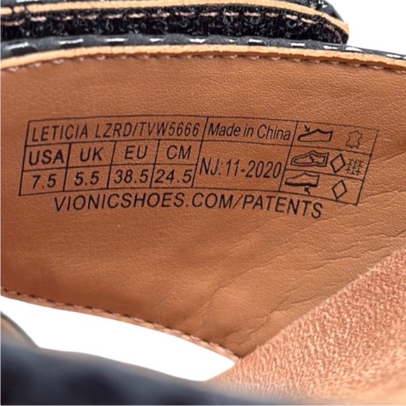 Like New Vionic Leather Leticia Wedge
Sandals Black Size 7.5 - Picture 7 of 11